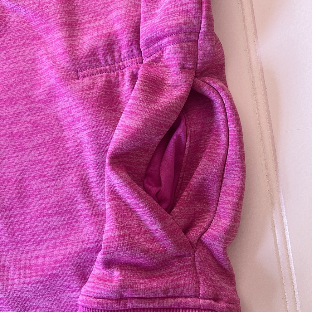 Under Armour‎ Hoodie XS Pink Sweatshirt Pullover Loose Pockets Women - Picture 5 of 9